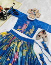 OC 227 Heavy Chinon Silk With Embroidery Work Lahenga With Choli Dupatta Girls Wear Kids Wholesalers In Delhi